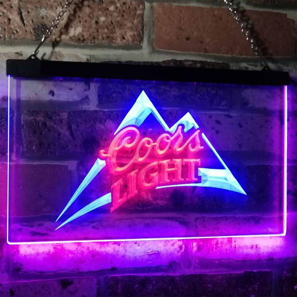 Coors Light Mountain Dual LED Neon Light Sign